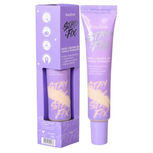 Base Liquida Stay Fix Longa Duração Ruby Rose MC50 25g