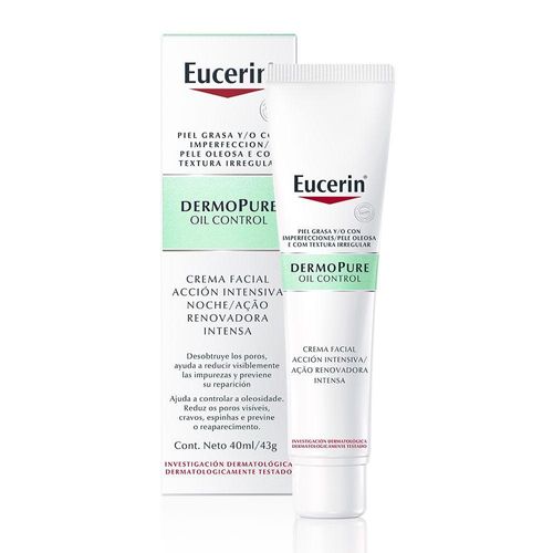 Eucerin Dermo Pure Creme Facial Oil Control Ação Renovadora Intensa 40ml