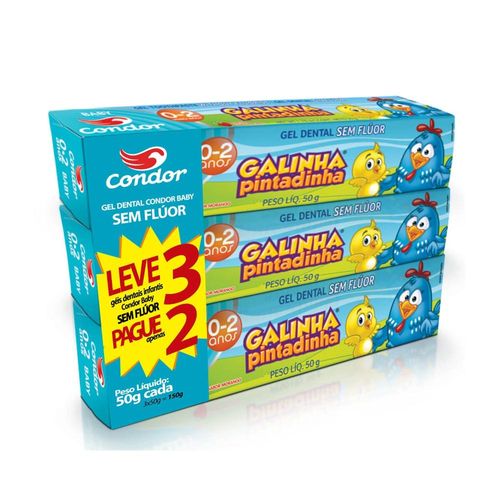 Condor Creme Dental Galinha Pintadinha e Leve 3 e Pague 2 50g