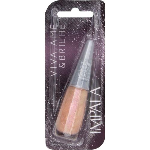 Esmalte Impala Líquido Cintilante Blíster Viva Ame Brilhe Viva com Amor 7.5ml