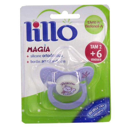 Chupeta Ortodôntica Lillo Magia Tamanho 2 Lilás com 1 Unidade