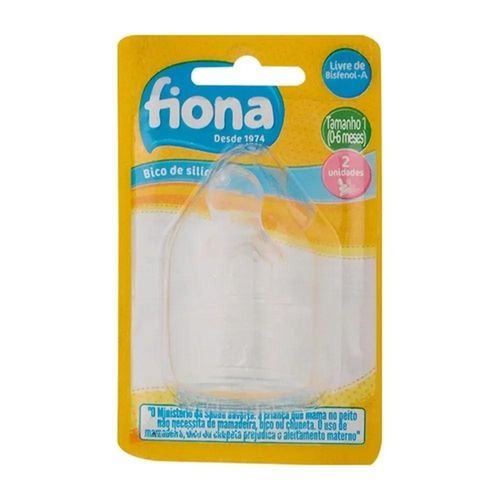 Bico Anatômico para Mamadeira Ortodôntico 0-6 Meses Fiona com 2 Unidades