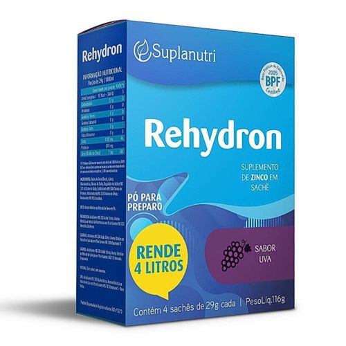Rehydron Sabor Uva com 4 Sachês com 26g