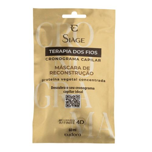 Máscara de Reconstrução Eudora Siàge Terapia Dos Fios 60ml