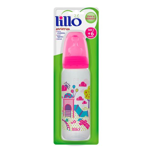 Mamadeira Rosa Divertida Lillo Nº 2 240ml