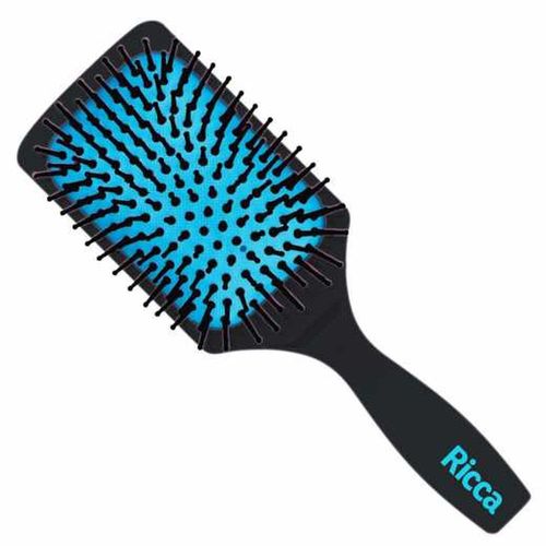 Escova de Cabelo Ricca Raquete Style Black com 1 Unidade