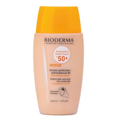 Bioderma Photoderm Nude Touch FPS 50+ Muito Claro Protetor Solar para Pele Oleosa 40ml