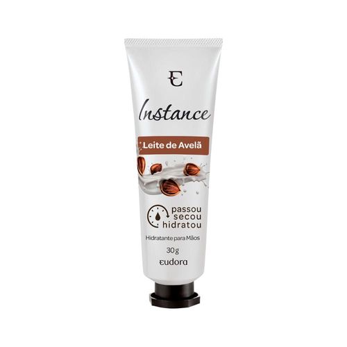 Eudora Creme Hidratante Mãos Instance Leite de Avela 30g