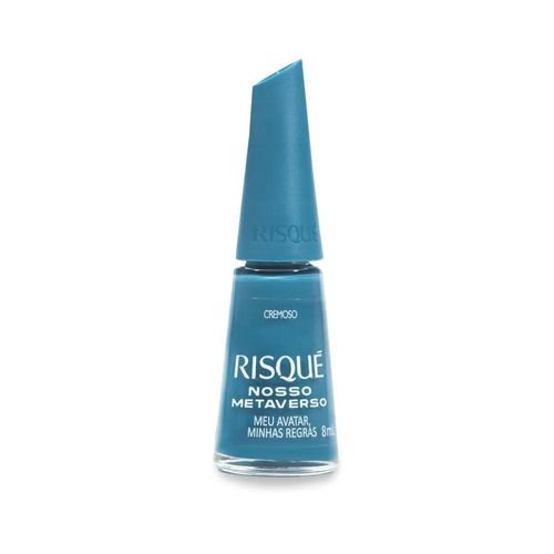 Esmalte Risqué Nosso Metaverso Azul Cremoso Meu Avatar Minhas Regras 8ml