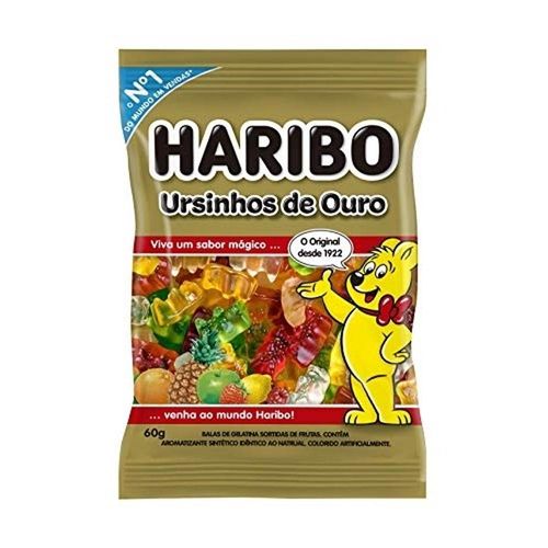 Balas de Gelatina Sabor Frutas Ursinhos de Ouro Haribo 60g