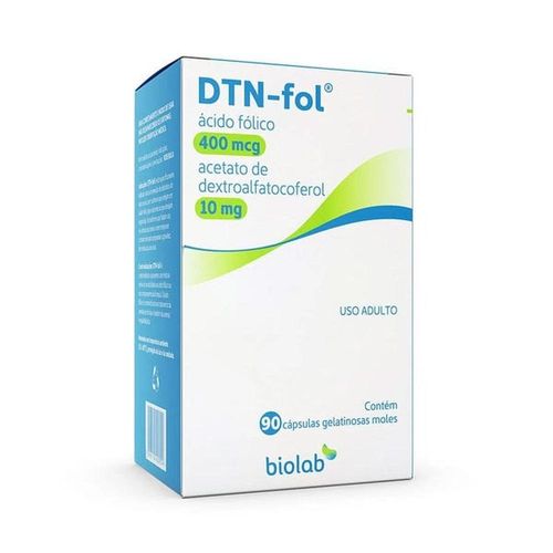 Dtn-Fol 400mcg + 10mg com 90 Cápsulas Moles