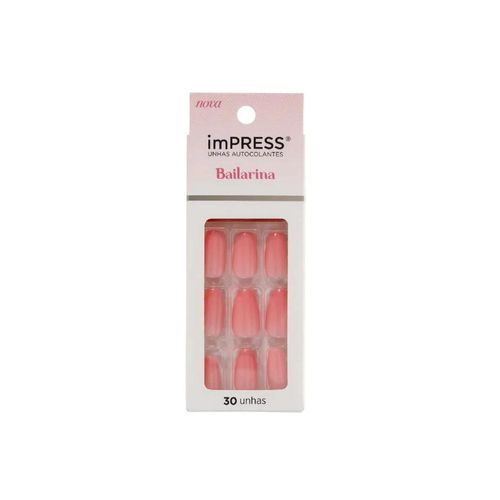 Unhas Autocolantes Bailarina Cor Fancy Kiss New York com 30 Unidades