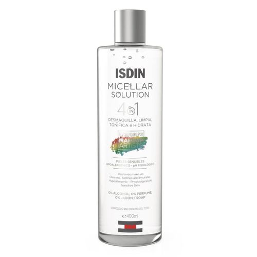 Solução de Limpeza Facial Isdin Água Micellar Solution 4 em 1 400ml