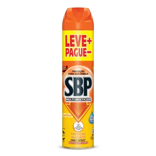 Multi-Inseticida Aerossol Óleo de Citronela SBP Frasco Pague 300ml e Leve 450ml