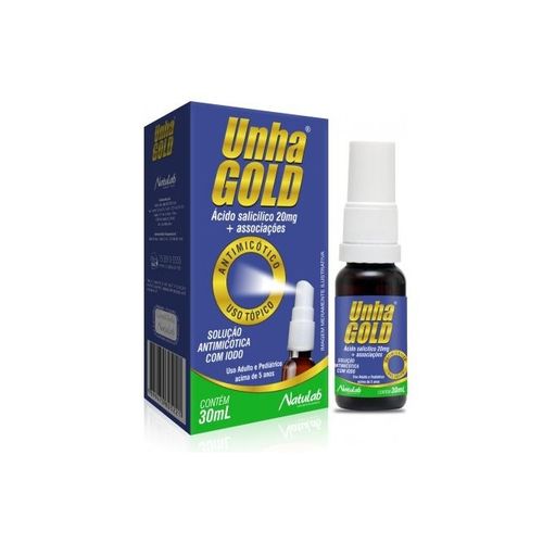 Unha Gold 20mg Solução Antimicótica Frasco Spray 30ml