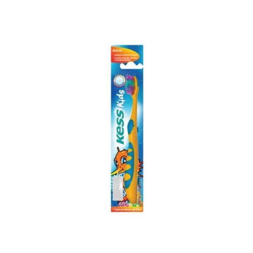 Escova Dental Kids Macia Kess com 1 Unidade + 1 Protetor para Cerdas