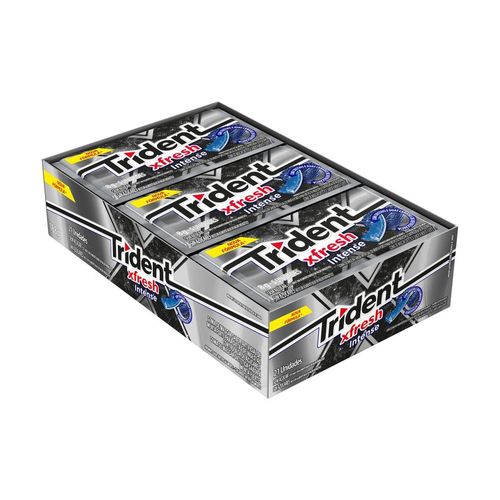 Display com Chicletes Trident Sabor Xfresh Intense com 21 Unidades com 8g