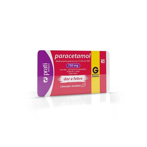 Paracetamol 750mg com 10 Comprimidos