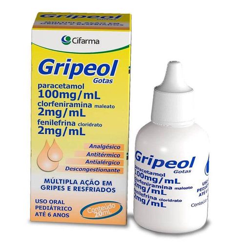 Gripeol Gotas Solução de Uso Oral Frasco Gotejador 20ml
