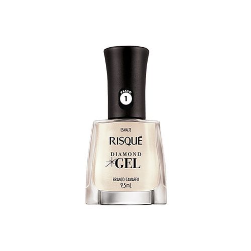 Esmalte Risqué Diamond Gel Branco Camafeu 9,5ml
