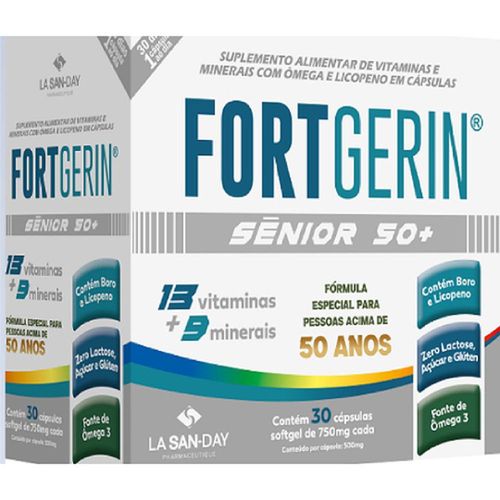 Suplemento Fortgerin Sênior 50+ La San-Day com 30 Cápsulas