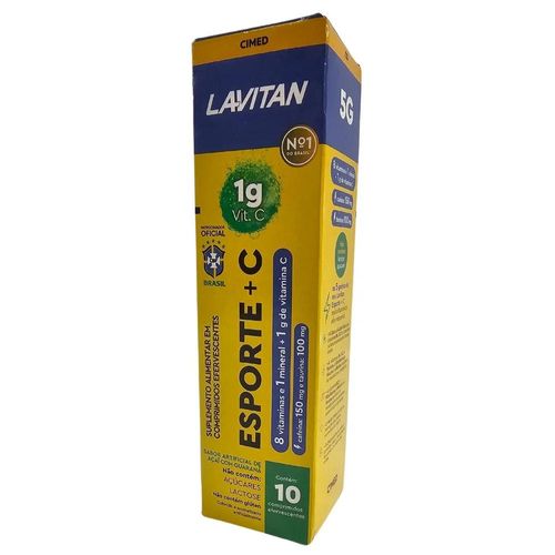 Lavitan Esporte + C Sabor Açaí com 10 Comprimidos Efervescentes