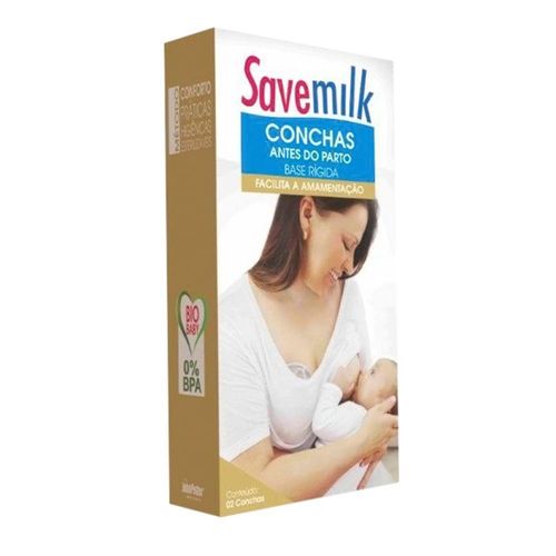 Concha para Amamentação Savemilk Base Rigida com 2 Unidades