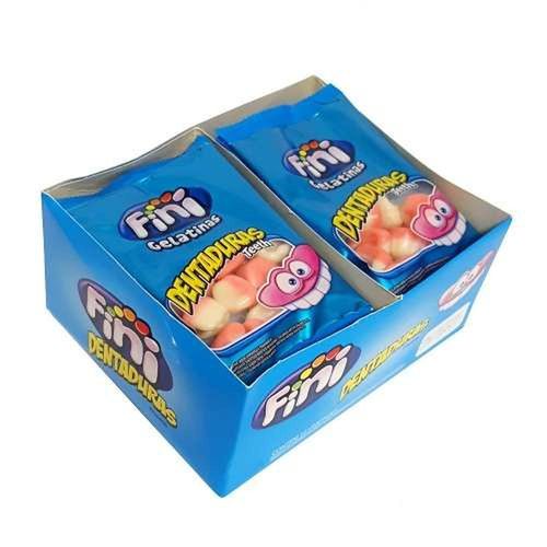 Balas Gelatina Dentaduras Pocket Fini com 12 Unidades com 15g