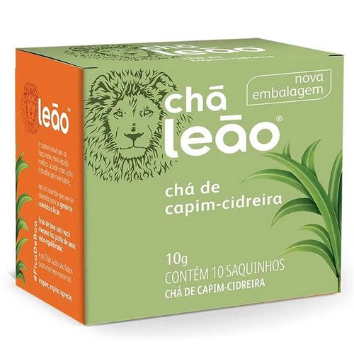 Chá Leão Capim-Cidreira com 10 Sachês com 1g