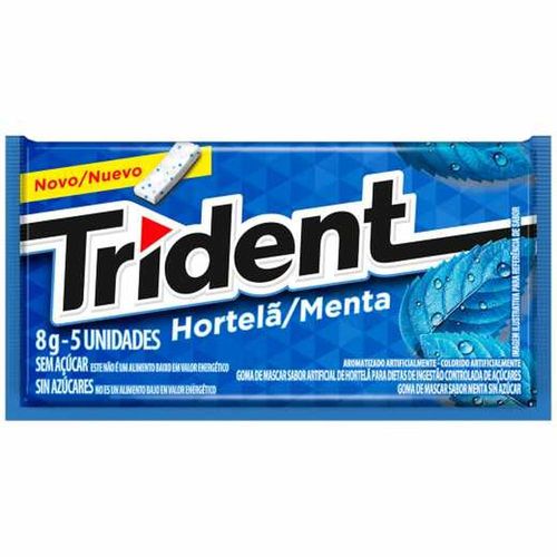 Goma de Mascar Hortelã Trident com 5 Unidades