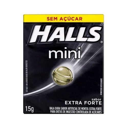 Balas Drops Mini Sabor Extra-Forte Halls com 18 Unidades com 15g