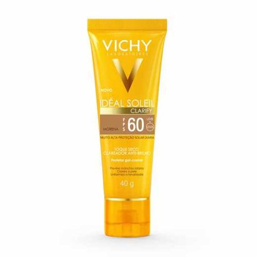 Protetor Solar Facial FPS 60 Vichy Idéal Soleil Clarify Cor Morena 40g