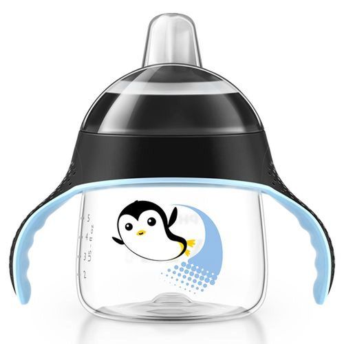 Copo Pinguim Preto Philips Avent Bico de Silicone 200ml