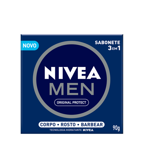 Sabonete em Barra 3 em 1 Nivea Men Original Protect 90g