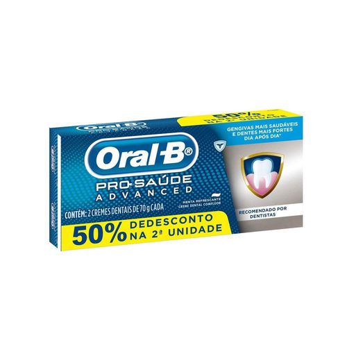 Kit com Cremes Dentais Oral-B Pró-Saúde Advanced com 2 Unidades com 70g