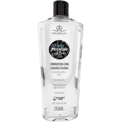 Água Micelar Carvão Ativado Phállebeauty Active Antipoluição 250ml