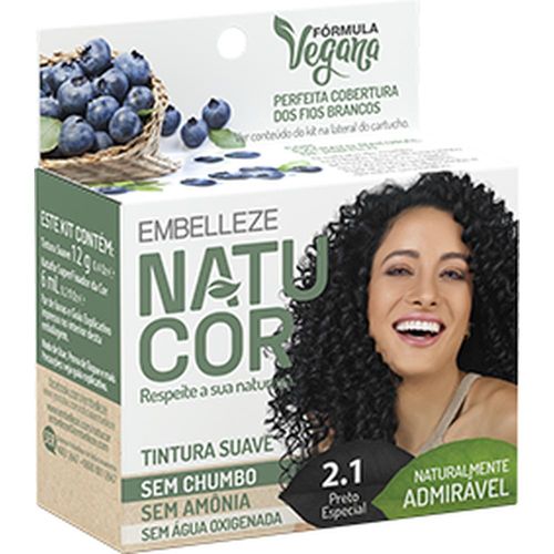 Coloração Natucor N° 2.1 Preto Especial com 1 Unidade