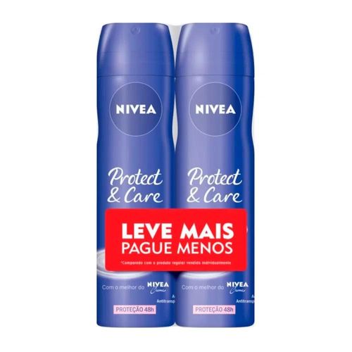 Kit Desodorante Aerossol Nivea Protect&Care com 2 Unidades com 150ml