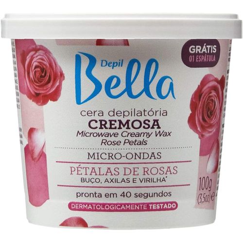 Cera Cremosa Depilatória Depil Bella Pétalas de Rosas 100g