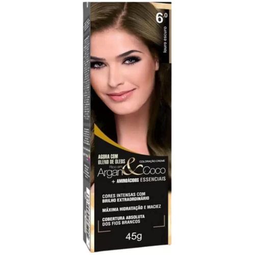 Coloração Creme Permanente BeautyColor Cor Nº 6.0 Louro Escuro 45g