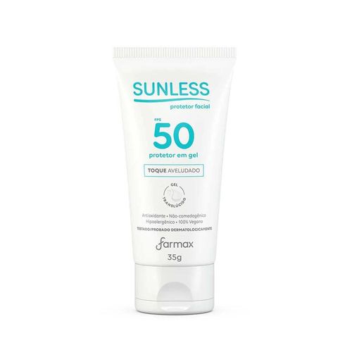Protetor Solar Facial Gel FPS 50 Sunless Translúcido 35g