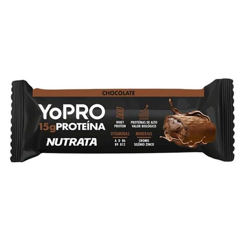 Barra de Proteína Yopro Nutrata 15g Proteína Sabor Chocolate 55g