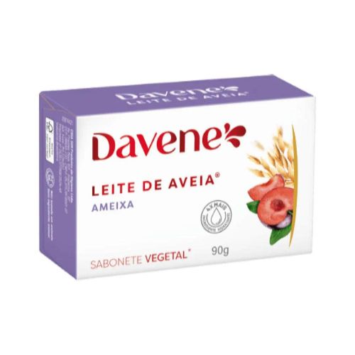 Sabonete Vegetal em Barra Davene Leite de Aveia Ameixa 90g