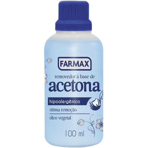 Removedor de Esmaltes com Acetona Farmax 100ml