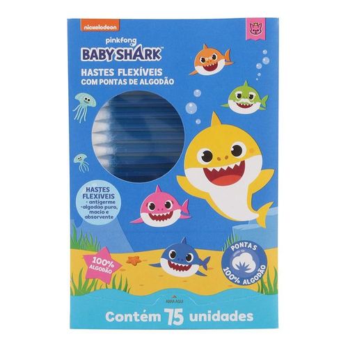 Hastes Flexíveis Baby Shark Cremer com 75 Unidades