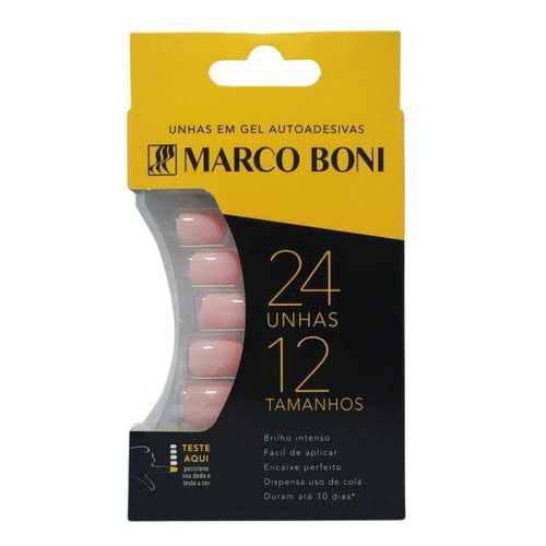 Marco Boni Unhas Postiças Gel Autoadesiva Pink 1931 com 1 Unidade