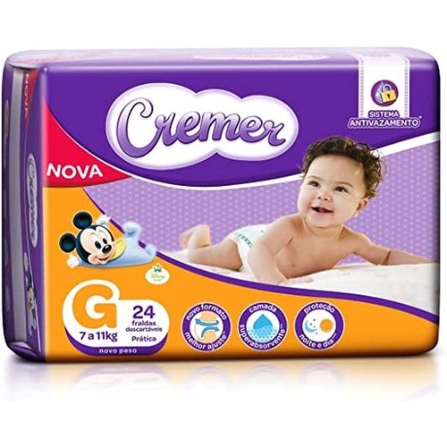 Fralda Cremer Disney G Jumbo com 24 Unidades