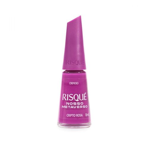 Esmalte Risqué Nosso Metaverso Rosa Cremoso Cripto Rosa 8ml