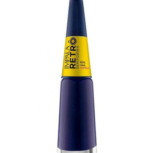 Impala Esmalte Líquido Cremoso Retro sem Poeira Cor Azul Vinil REF 539 7.5ml