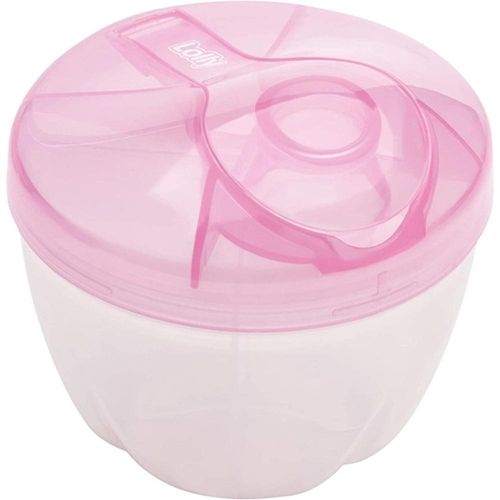 Pote para Leite em Pó Rosa Bordas Redondas Lolly com 1 Unidade